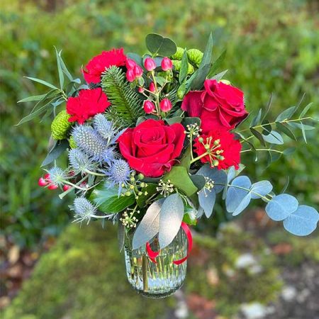 Festive Jar of flowers